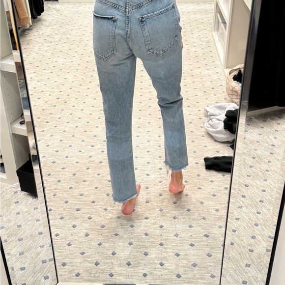 Agolde Light Blue Straight Leg Jeans - Picture 7 of 7